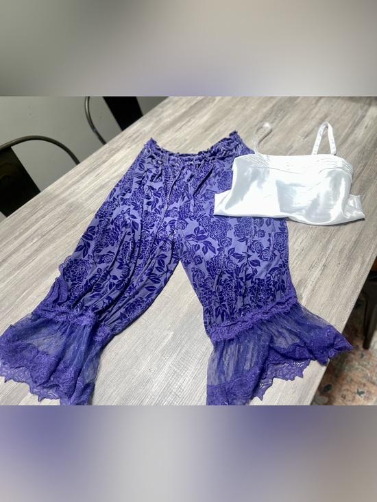 Other - Vintage Purple Floral Lace Bloomers and Chamise